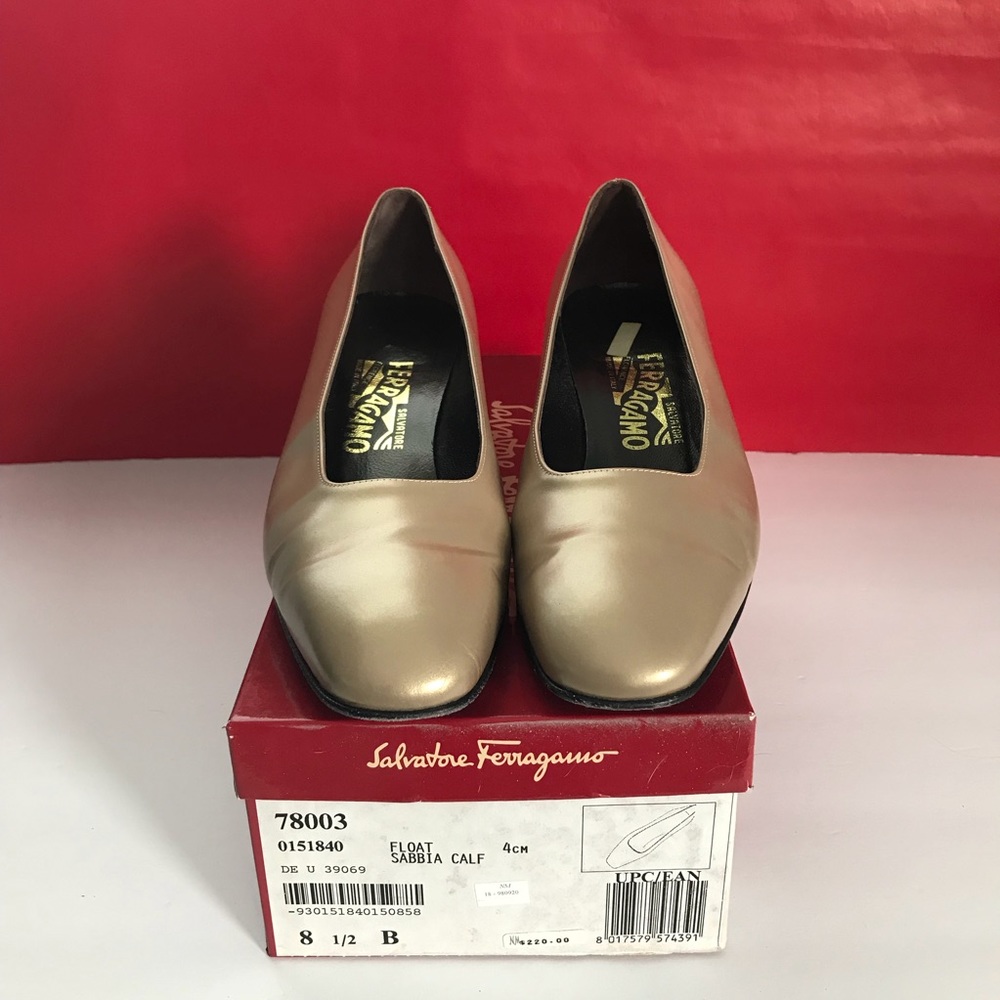 Salvatore Ferragamo block heel pumps